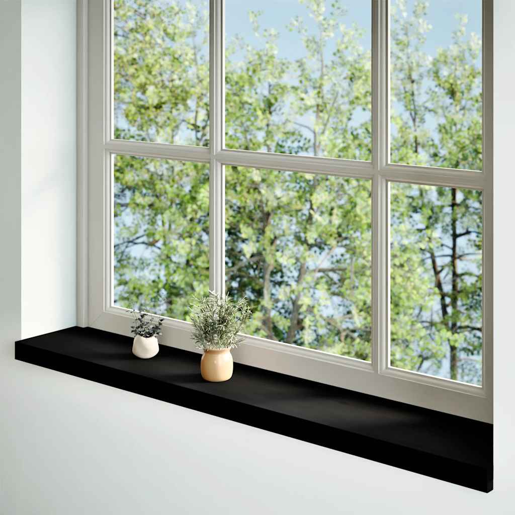 Vidaxl Window Sills 2 PCS 140x20x2 cm Solid Oakwout mørkebrun