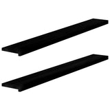 Vidaxx Fensterbänke 2 Stk. 160x20x2 cm Eiche massiv dunkelbraun