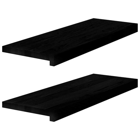 Vidaxx Fensterbänke 2 Stk. 70x30x2 cm Eiche massiv dunkelbraun