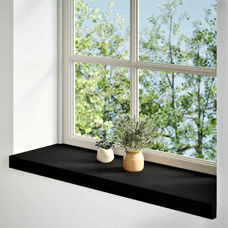 Vidaxx Fensterbänke 2 Stk. 90x30x2 cm Eiche massiv dunkelbraun