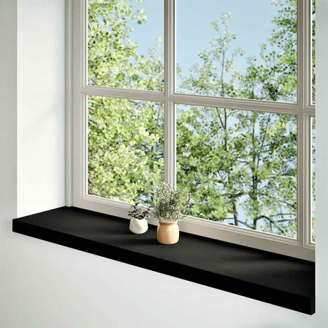 Vidaxx Fensterbänke 2 Stk. 110x30x2 cm Eiche massiv dunkelbraun