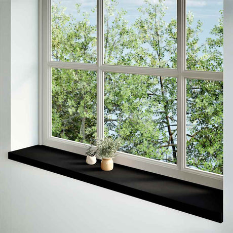 Vidaxx Fensterbänke 2 Stk. 140x30x2 cm Eiche massiv dunkelbraun