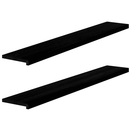 Vidaxx Fensterbänke 2 Stk. 160x30x2 cm Eiche massiv dunkelbraun