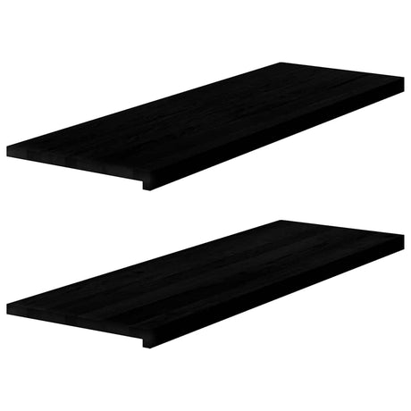 Vidaxx Fensterbänke 2 Stk. 120x40x2 cm Eiche massiv dunkelbraun