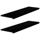 Vidaxx Fensterbänke 2 Stk. 140x40x2 cm Eiche massiv dunkelbraun