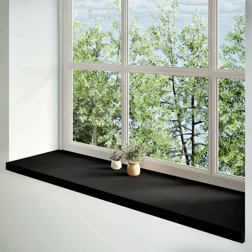 Vidaxx Fensterbänke 2 Stk. 140x40x2 cm Eiche massiv dunkelbraun