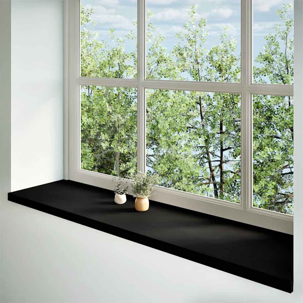 Vidaxl Sills 2 PCS 160x40x2 cm de roble sólido marrón oscuro