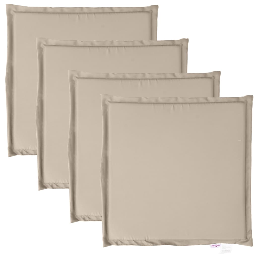 Vidaxx Gartensitzkissen 4 Stück quadratisch 45x45x2 cm taupe