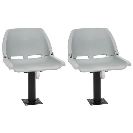 Vidaxx 4-teiliges Bootsstuhl-Set klappbar 48x51x41 cm grau