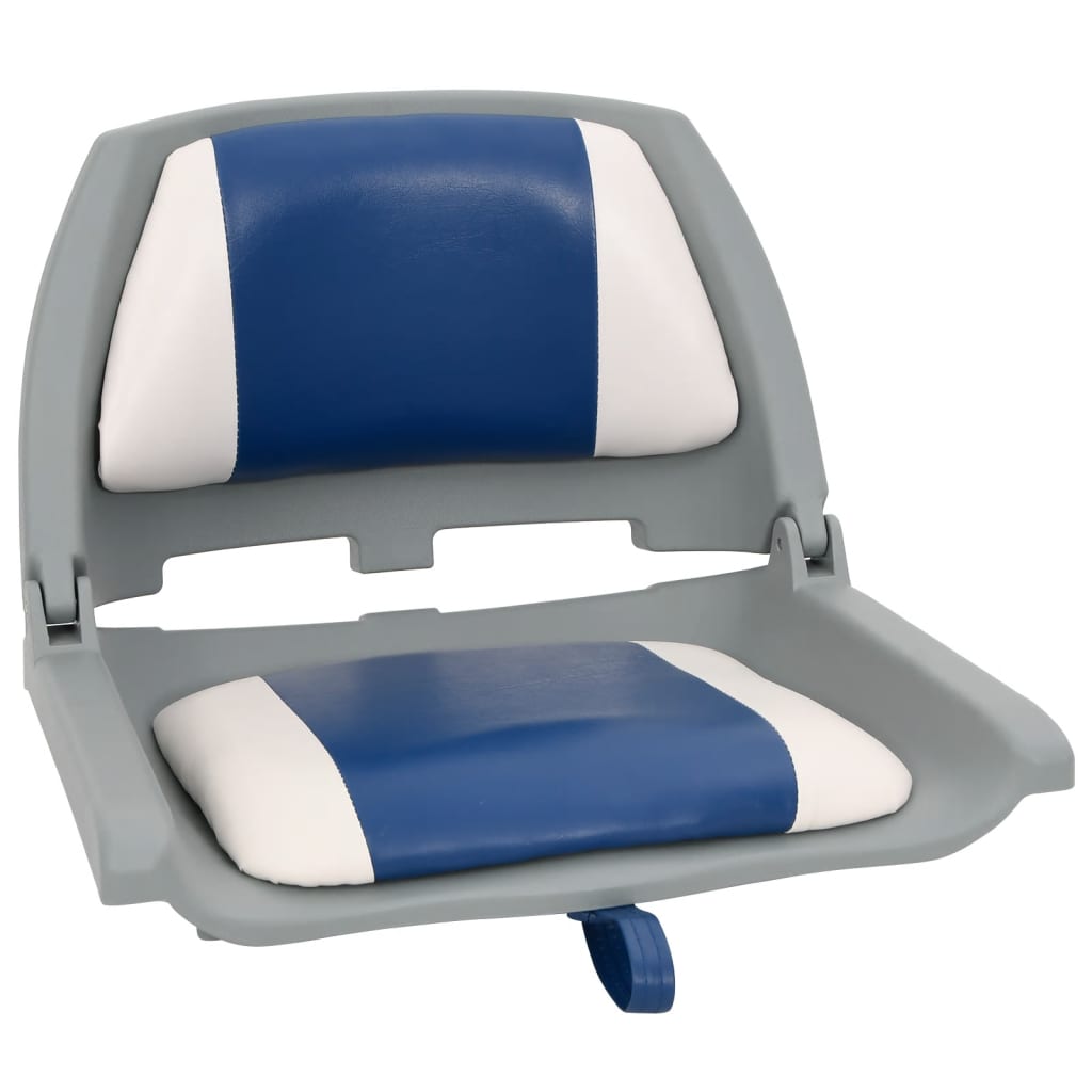 Vidaxl Juego de asiento de bote de 2 piezas plegable 48x51x41 cm azul y blanco