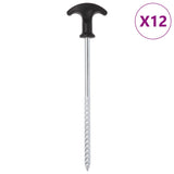 Vidaxl Zeltheringe 12 Stück ø7 mm 20 cm verzinkter Stahl