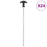 Vidaxl Zeltheringe 24 Stück ø7 mm 30 cm verzinkter Stahl