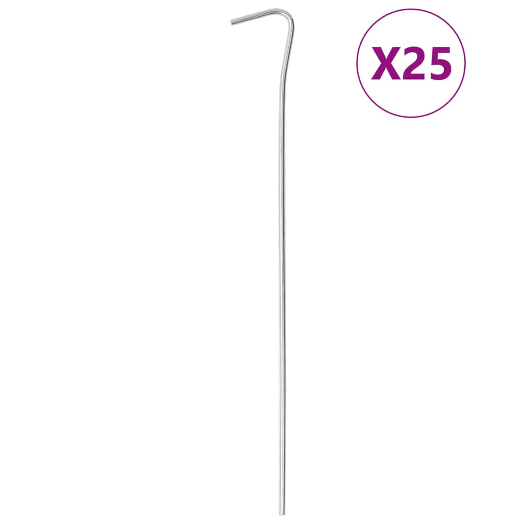 Vidaxl Zeltheringe 25 Stück ø3 mm 23 cm verzinkter Stahl