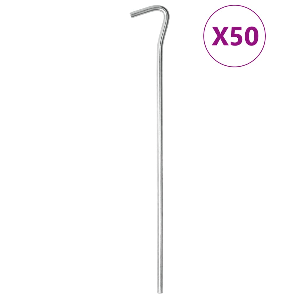 Vidaxl Zeltheringe 50 Stück ø5 mm 23 cm verzinkter Stahl
