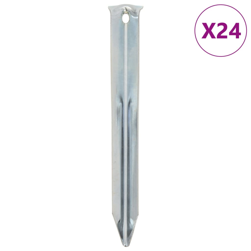 Vidaxl Zeltheringe 24 Stück ø20 mm 17 cm verzinkter Stahl