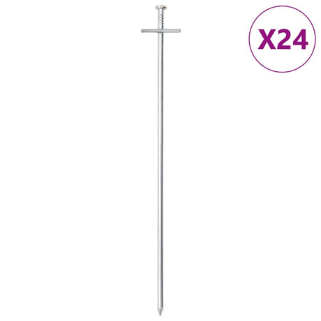 Vidaxl Zeltheringe 24 Stück ø6 mm 29,5 cm verzinkter Stahl