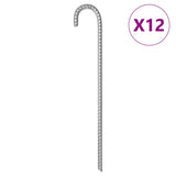 Vidaxl Zeltheringe 12 Stück ø12 mm 41,5 cm verzinkter Stahl