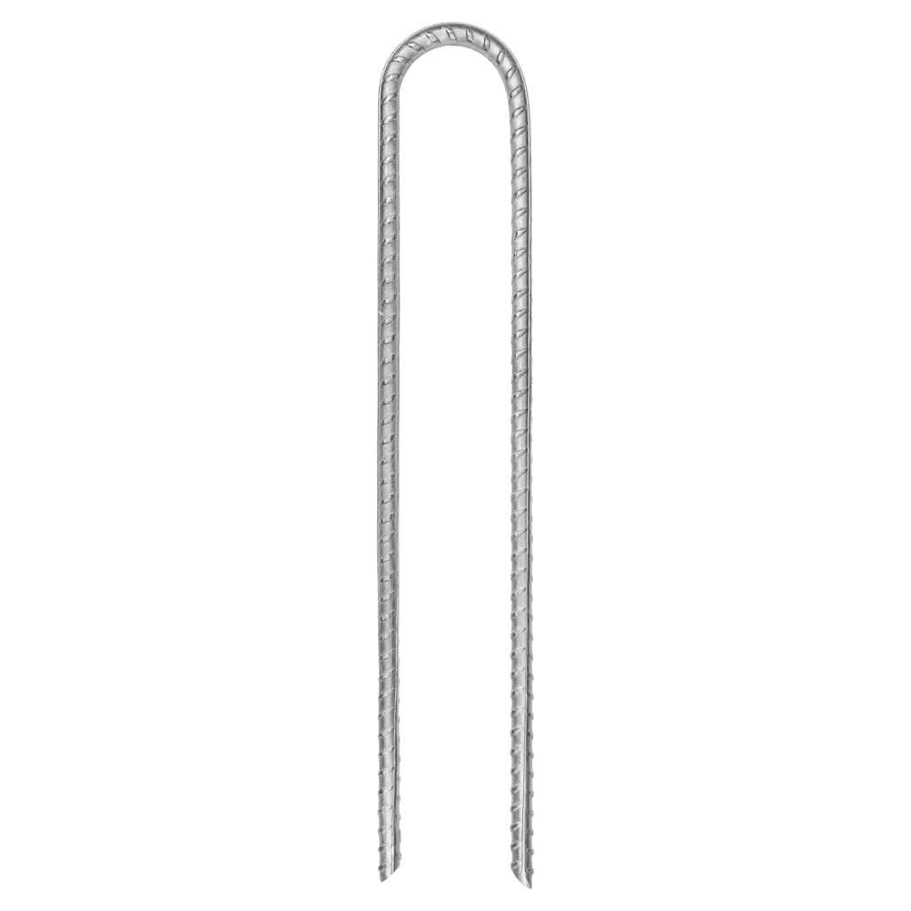 Vidaxl Zeltheringe 6 Stück U-förmig ø7 mm 30 cm verzinkter Stahl