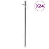Vidaxl Zeltheringe 24 Stück 8 mm 30 cm verzinkter Stahl