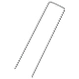 Vidaxl Erdnägel 50 Stück U-förmig 15x3,5 cm verzinkter Stahl