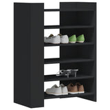 Vidaxl Cabinet da scarpe 74.5x37.5x100 cm Black in legno