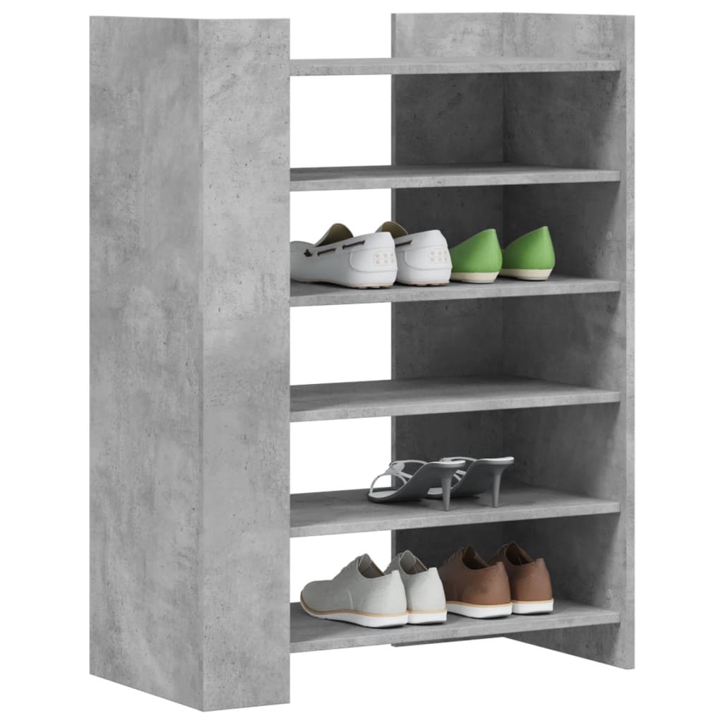 VidaXL Schuhschrank 74,5x37,5x100 cm Holzwerkstoff Betongrau