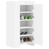 Vidaxl Cabinet da scarpe 52x37.5x100 cm Bianco in legno elaborato