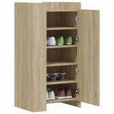Vidaxxl Schuhschrank 52x37,5x100 cm Holzwerkstoff Sonoma-Eiche-farbig