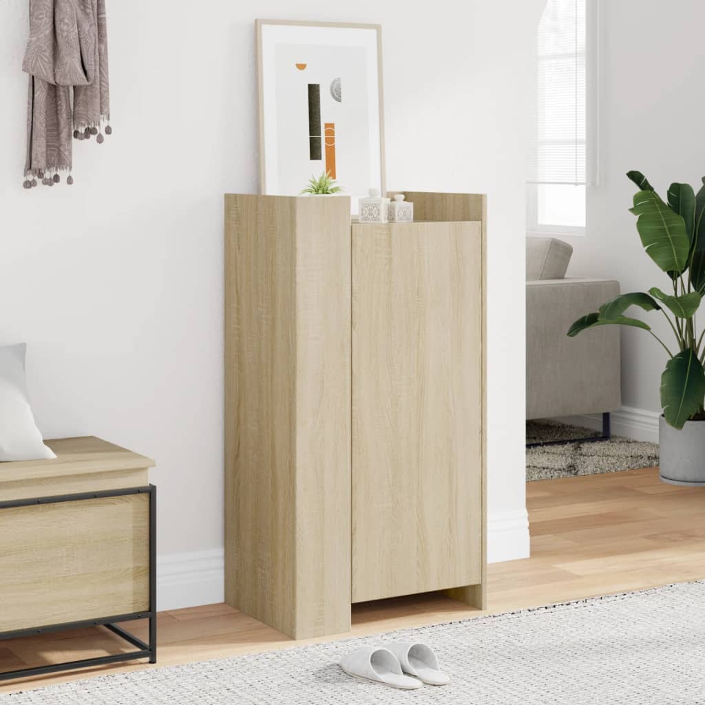 Vidaxxl Schuhschrank 52x37,5x100 cm Holzwerkstoff Sonoma-Eiche-farbig