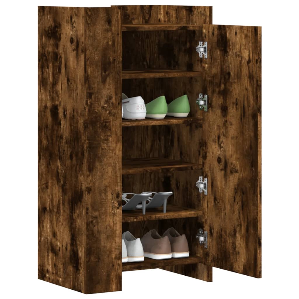 VidaXL shoe cabinet 52x37.5x100 cm Properted wood Smoked oak colored