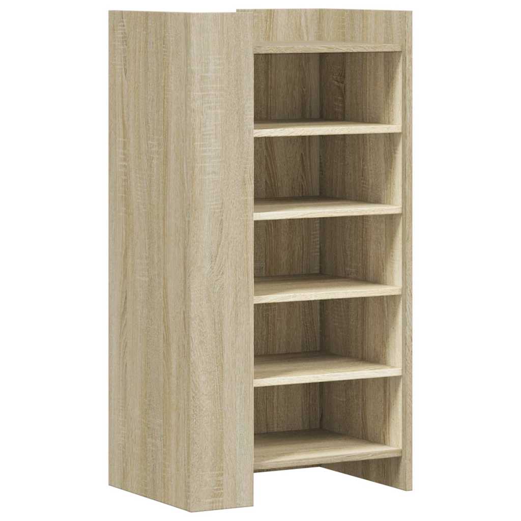 Vidaxxl Schuhschrank 52x37,5x100 cm Holzwerkstoff Sonoma-Eiche-farbig