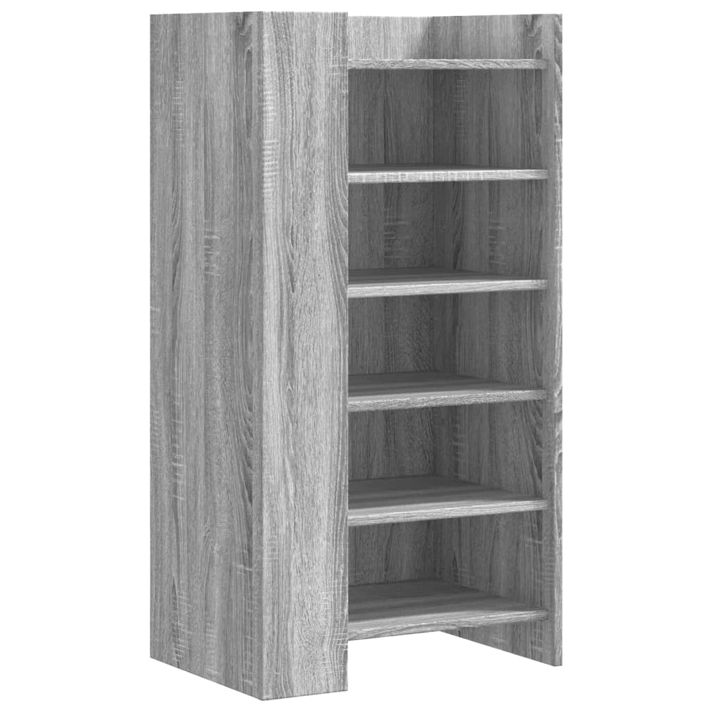 VIDAXL -Schuhschrank 52x37.5x100 cm propertiertes Holzgrau Sonoma Eiche