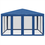 VidaXL Partyzelt mit 8 Mesh-Seitenwänden 4x4 m HDPE blau