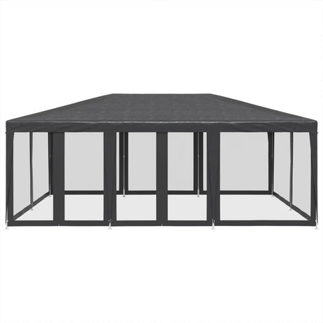 VidaXL Partyzelt mit 10 Mesh-Seitenwänden 6x4 m HDPE Anthrazit