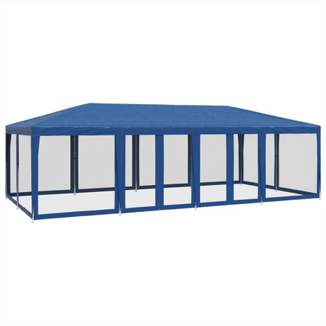 VidaXL Partyzelt mit 12 Mesh-Seitenwänden 8x4 m HDPE blau
