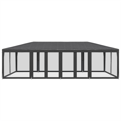 VidaXL Partyzelt mit 12 Mesh-Seitenwänden 8x4 m HDPE Anthrazit