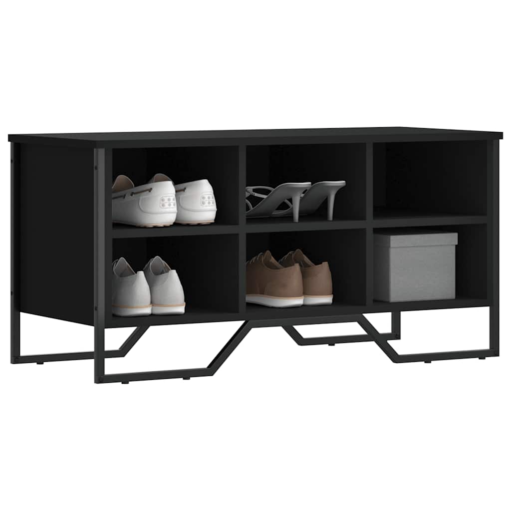 Vidaxx Schuhschrank 90x38x45,5 cm lackiertes Holz schwarz