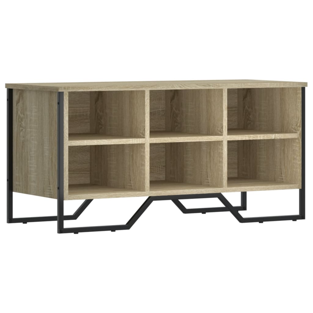 Vidaxl Schong Cabinet 90x38x45.5 cm Propertéiert Holz Sonoma faarweg