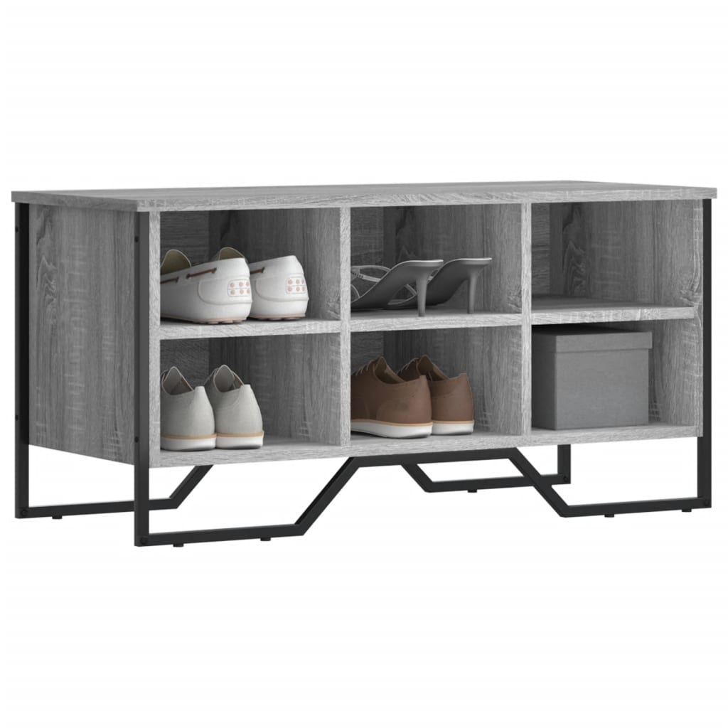 Vidaxx Schuhschrank 90x38x45,5 cm, Holzwerkstoff, Farbe Sonoma-Eiche grau