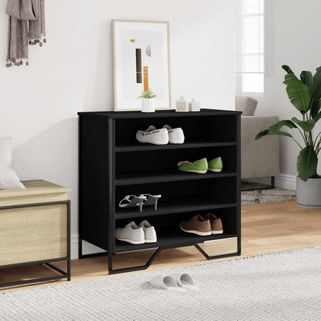 Vidaxx Schuhschrank 80x38x78 cm lackiertes Holz schwarz