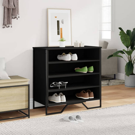 Vidaxx Schuhschrank 80x38x78 cm lackiertes Holz schwarz
