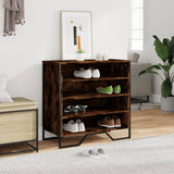 VidaXL shoe cabinet 80x38x78 cm Properted Wood Smoked Oak colored