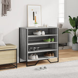 Vidaxl Cabinet da scarpe 80x38x78 cm Colore di quercia in legno grigio in legno