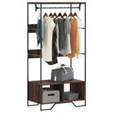 Vidaxx Kleiderschrank 90x50x180 cm, fertiges Holz, braune Eiche
