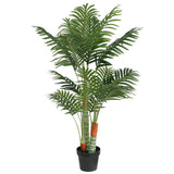Vidaxl künstliche Palme mit 3 Stämmen 120 cm Polypropylen grün