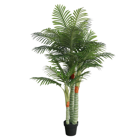 Vidaxl künstliche Palme mit 3 Stämmen 180 cm Polypropylen grün