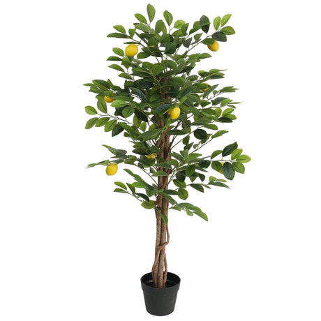 Vidaxx künstlicher Zitronenbaum mit 3 Stämmen 120 cm Polypropylen grün