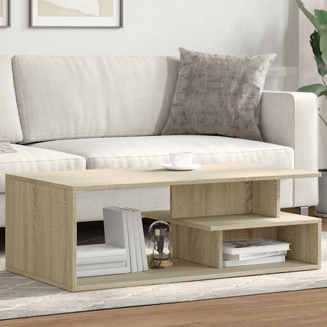 Vidaxl salontafel 102x55x35 cm bewerkt hout sonoma eikenkleurig