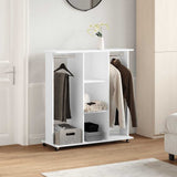 Vidaxx Kleiderschrank mit Rollen 102x38x110 cm Holzwerkstoff weiß