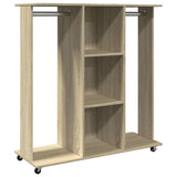 Vidaxxl Kleiderschrank mit Rollen 102x38x110 cm Holzwerkstoff Sonoma-Eiche